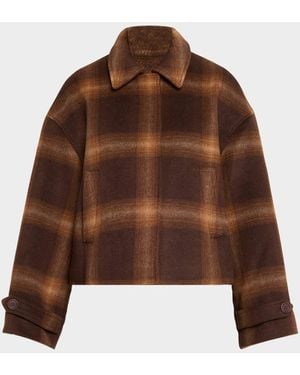 Jonathan Simkhai Colby Plaid Jacket - Brown