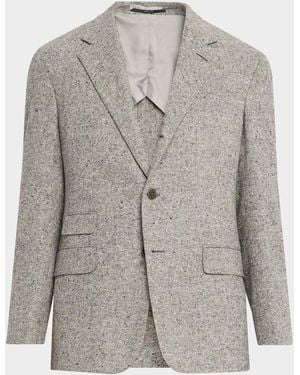 dunhill Apos;S Wool Tweed Donegal Single-Breasted Sport Coat - Gray