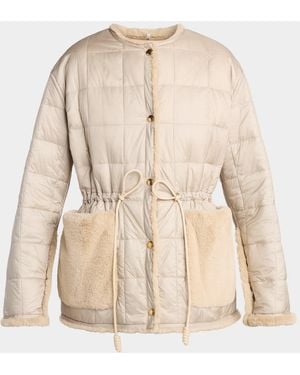 Moncler Tipule Reversible Short Down Jacket - Natural