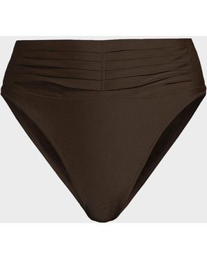 Ramy Brook Ivo Ruched Bikini Bottoms - Brown