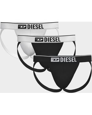 DIESEL Umbr-Jocky Stretch 3-Pack Jock Straps - Metallic