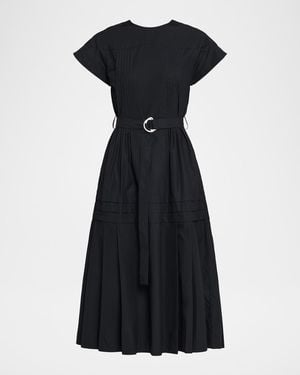3.1 Phillip Lim Striped Handkerchief Midi Shirtdress - Black