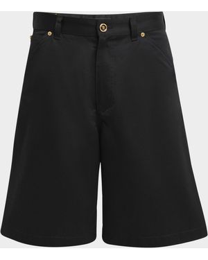 Versace Apos;S Medusa Gabardine Shorts - Black