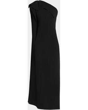 FFORME Andie Asymmetric Column Gown - Black