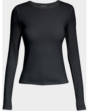 Rag & Bone Luca Slim Long-sleeve Tee - Blue