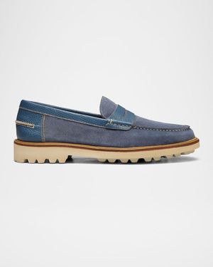 Donald J Pliner Dutton Suede Loafer in Blue for Men | Lyst