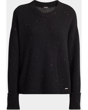 Kiton Paillette Cashmere Crewneck Sweater - Black