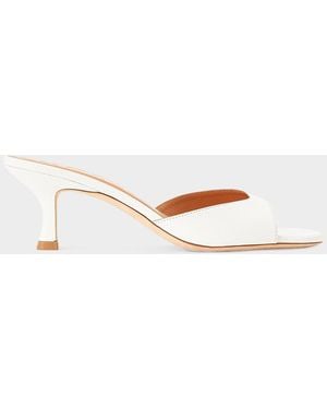 STAUD Brigitte 55Mm Leather Mules - White