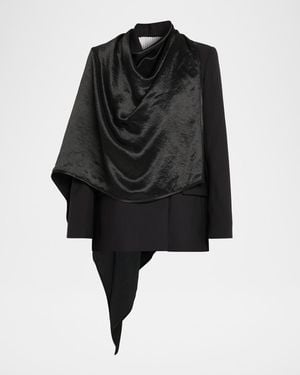 Maria McManus Double-Breasted Cloak Blazer - Black