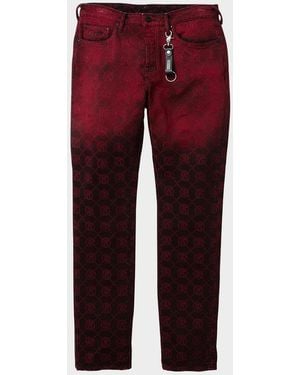 PRPS Apos;S Purgatory Monogram Denim Jeans - Red