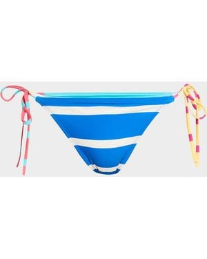 Solid & Striped The Iris Stripe Bikini Bottoms - Blue