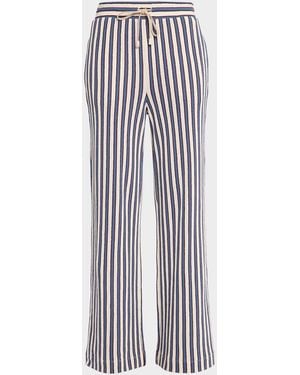 Veronica Beard Zosia Crochet Drawstring Pants - White