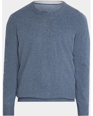 Brunello Cucinelli Apos;S Cashmere Melange Crewneck Sweater - Blue