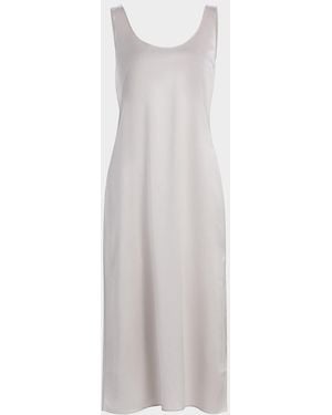 Leset Barb Scoop Midi Dress - White