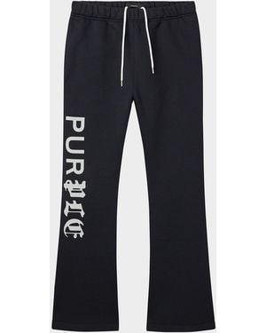Purple Apos;S Fleece Flared Pants - Blue