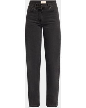 The Row Clair Straight-Leg Jeans - Black