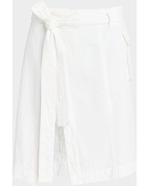 Ferragamo Belted Cargo Skirt - White