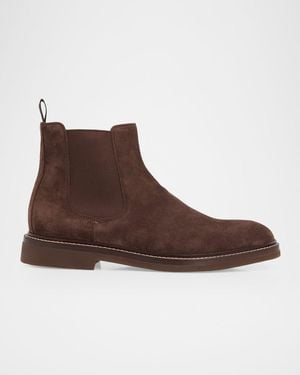 Brunello Cucinelli Apos;S Suede Chelsea Boots - Brown