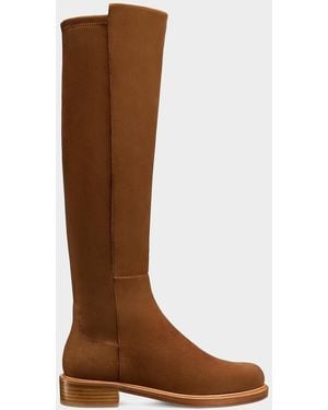 Stuart Weitzman 5050 Gisele Suede Over The Knee Boots - Brown