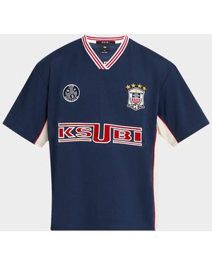 Ksubi Offside Graphic Jersey T-Shirt - Blue