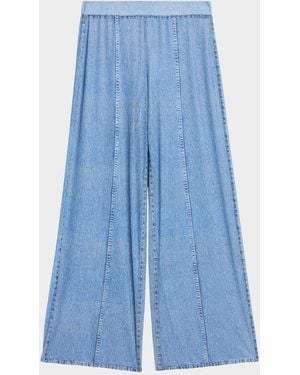 Rag & Bone Rb Miramar Mesh Wide-Leg Pants - Blue