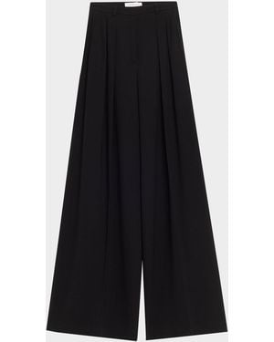Michael Kors Shannon Pleated Wide-Leg Pants - Black