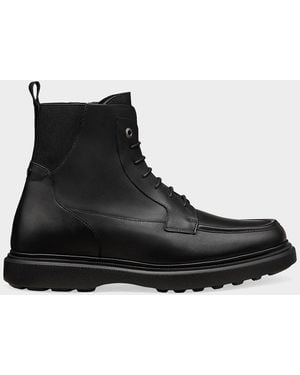 Stuart Weitzman Apos;S Cooper Leather Combat Boots - Black
