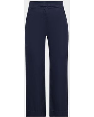 Veronica Beard Brixton Straight-Leg Pants - Blue