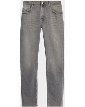 Jacob Cohen Bard Slim Stretch-Wash Denim Jeans - Gray