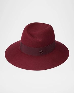 Maison Michel Virginie Wool Felt Fedora - Red