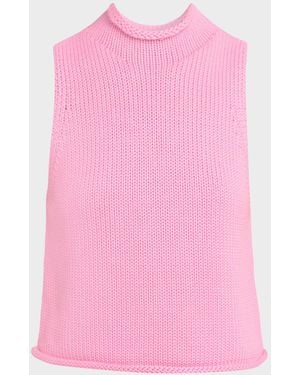 SABLYN Giada Roll-Neck Sweater Vest - Pink