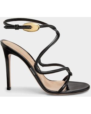 Gianvito Rossi Mamba 105Mm Leather Sandals - Black