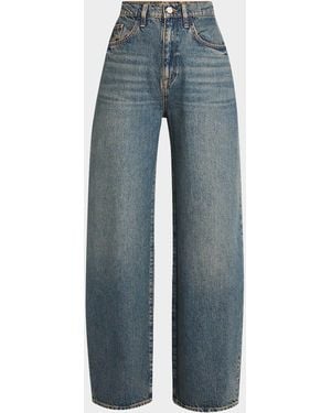 Triarchy Gerri High-Rise Barrel Jeans - Blue