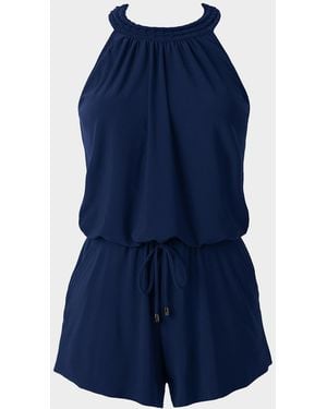 Magicsuit Solid Piper Romper Coverup - Blue
