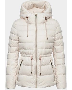 Gorski Apres-Ski Horizontal Quilted Down Jacket With Hood - Natural