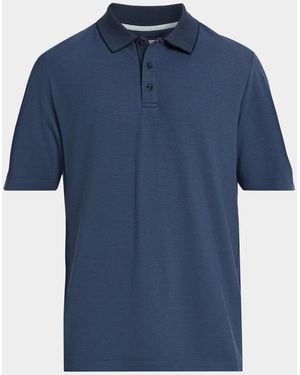 Canali Apos;S Cotton Pique Polo Shirt - Blue