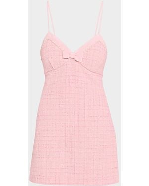 LoveShackFancy Florencio Tweed Mini Dress - Pink
