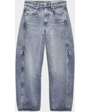 Rag & Bone Charlie Ankle Barrel-Leg Jeans - Blue