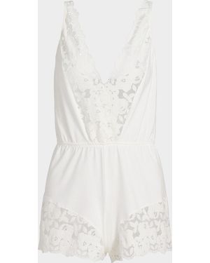 Cosabella Romanza Sleep Romper - White