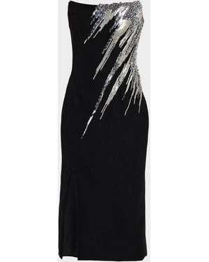 Gaurav Gupta Meteoric Molded Sequined Midi Dress - Black