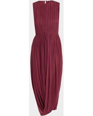 FFORME Leonora Sleeveless Draped Crepe Jersey Midi Dress - Red