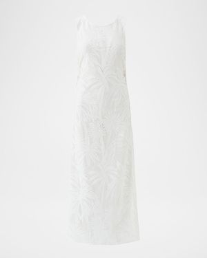 Melissa Odabash Jada Palm Lace Maxi Dress - White