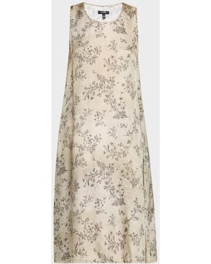 R13 Floral Sleeveless Midi Dress - Natural