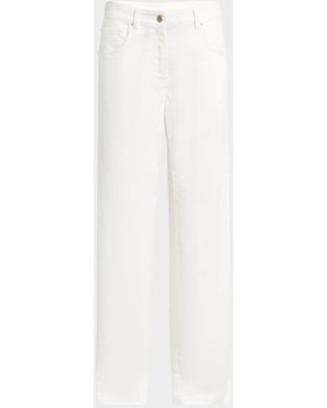 Giorgio Armani Wide Leg Stretch-Cotton Jeans - White