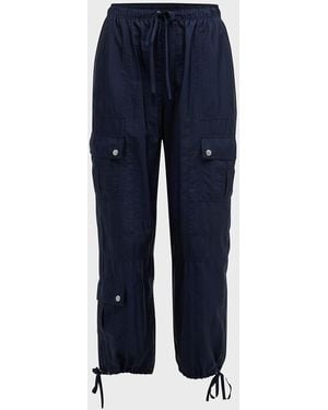 Cinq À Sept Nitsan Tie-Cuff Cargo Pants - Blue