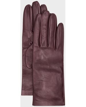Maison Margiela Supple Leather Gloves - Purple