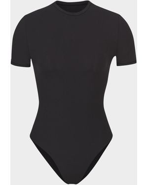 Skims Fits Everybody T-Shirt Bodysuit - Black
