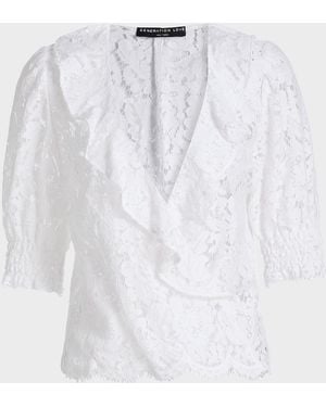 Generation Love Lulu Lace Cascade Blouse - White