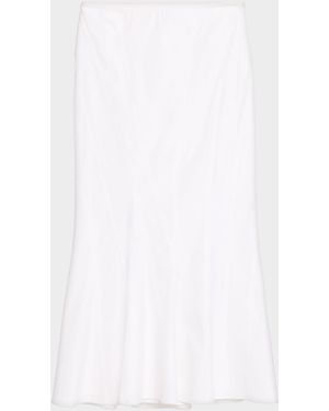 FFORME Ora Darted Midi Trumpet Skirt - White