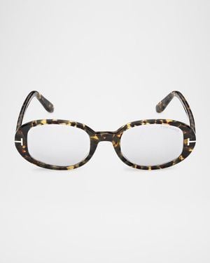 Tom Ford Iggy 49Mm Acetate Oval Sunglasses - Brown